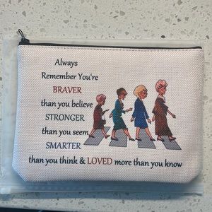LEVLO Golden Girls Inspired Cosmetic Make Up Bag TV Show Makeup Pouch Women